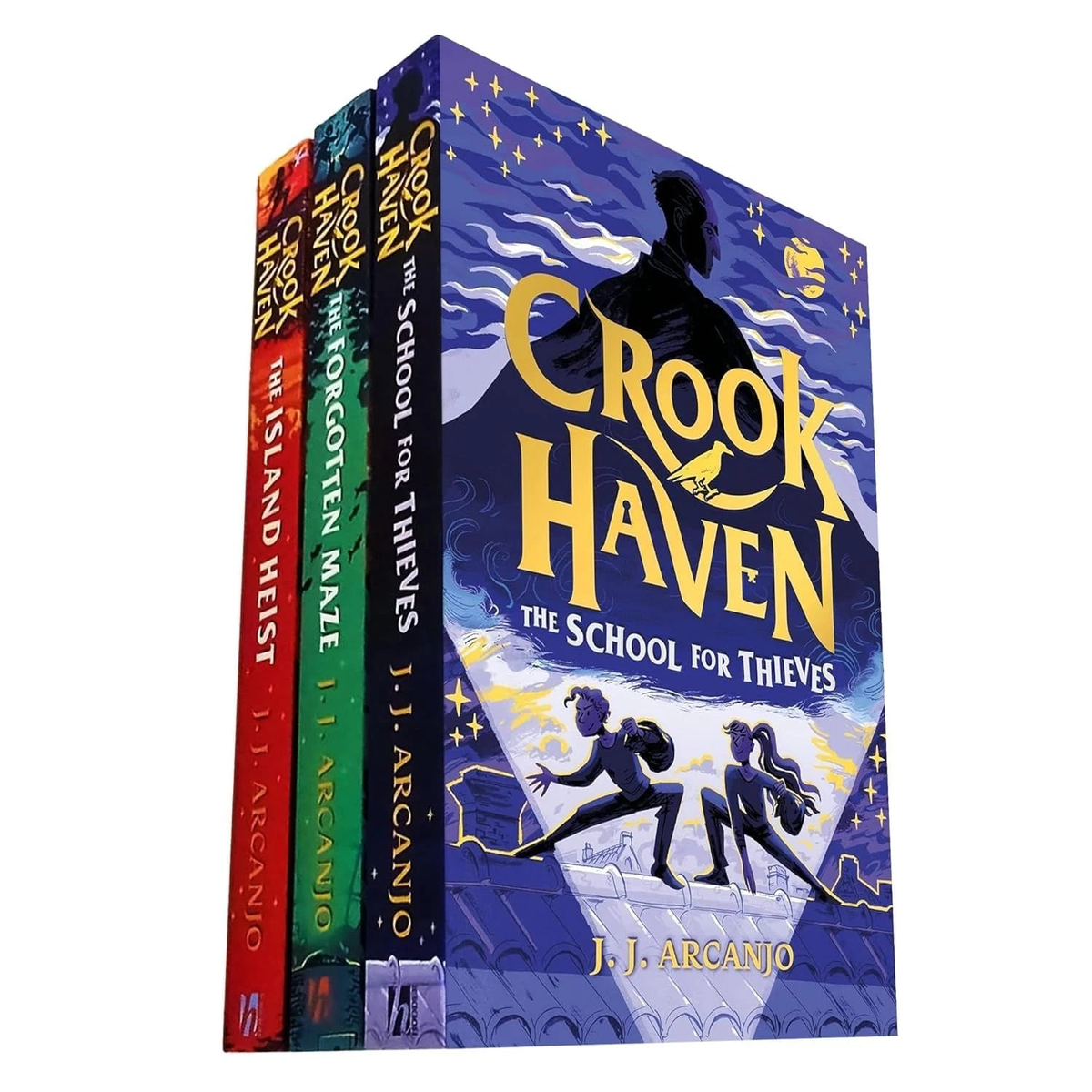 Crookhaven Series 3 Books Collection Set By J J Arcanjo (The Island Heist, The School for Thieves & The Forgotten Maze)