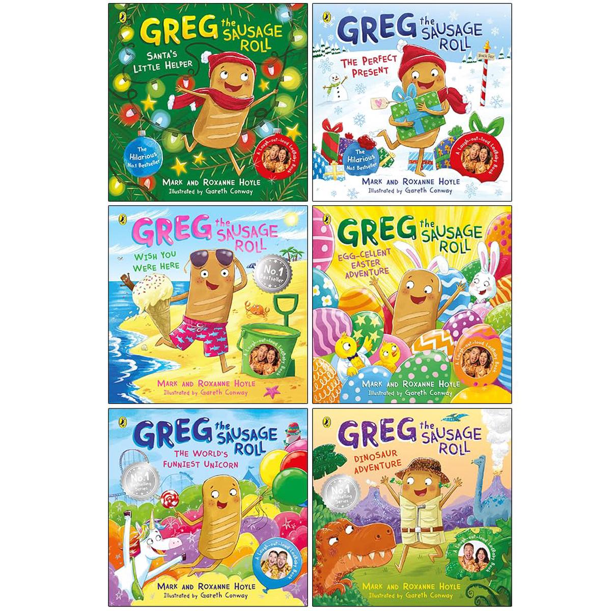 Greg the Sausage Roll Series 6 Books Collection Set By Mark Hoyle & Roxanne Hoyle (Santa's Little Helper, The Perfect Present)