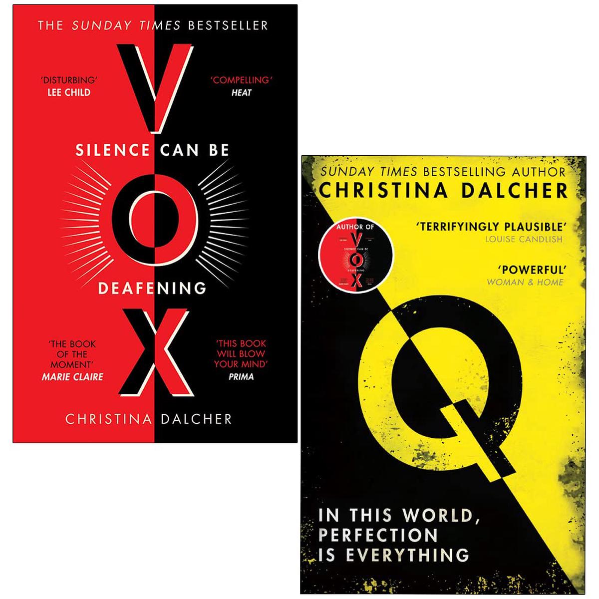 Christina Dalcher 2 Books Collection Set(VOX:Silence Can Be Deafening & Q:In This World,Perfection is Everything)