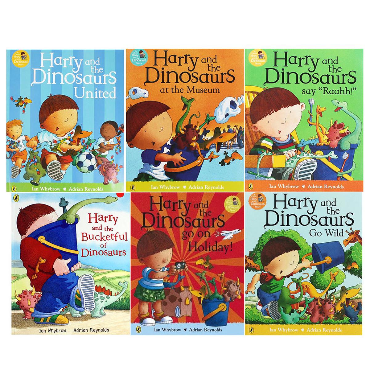 Harry and the Dinosaurs Series 6 Books Collection Set by Ian Whybrow(Go Wild, On Holiday, Bucketful of Dinosaurs, Say Raahh, At The Museum & United)