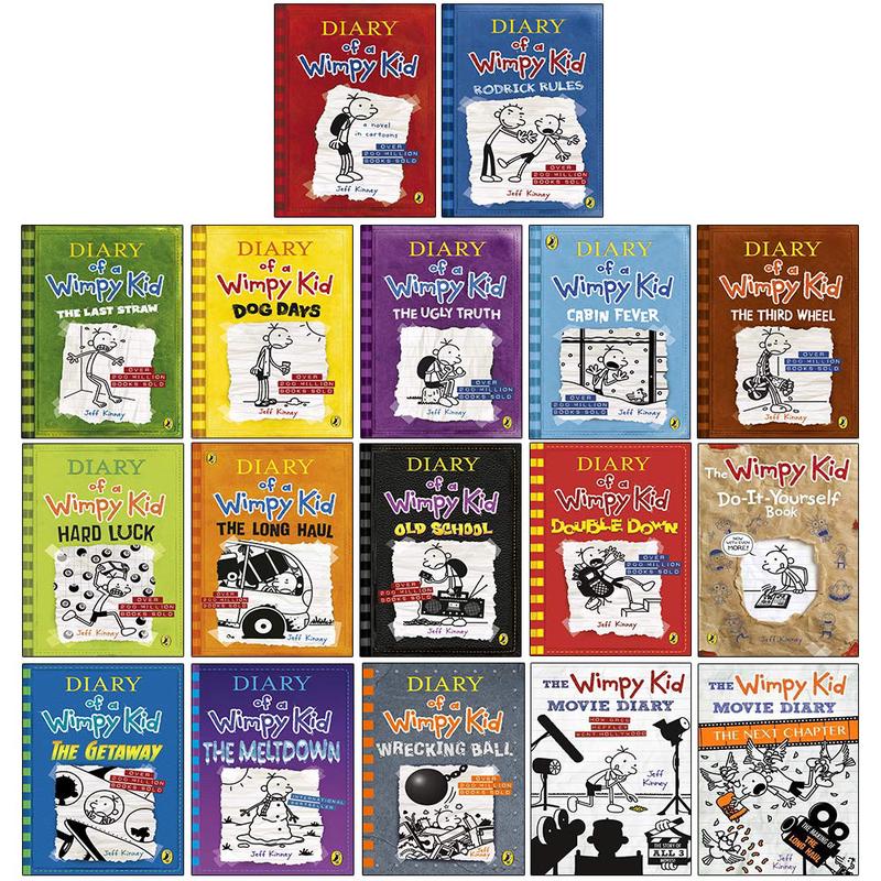 Diary of a Wimpy Kid The Ultimate Complete 17 Books Collection Set by Jeff Kinney