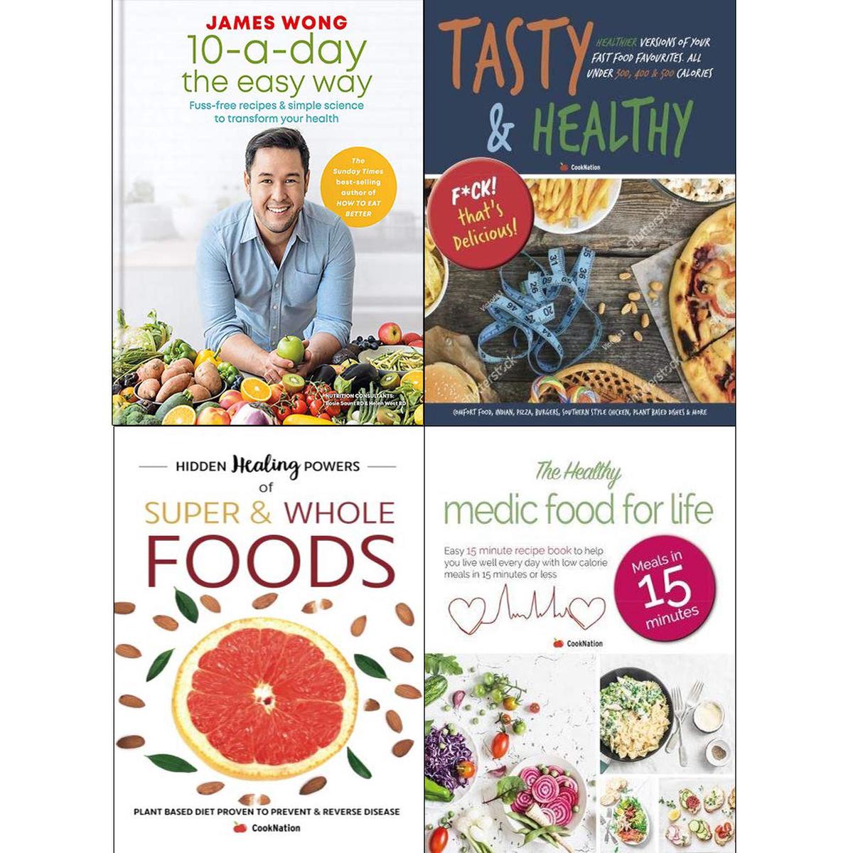 10-a-Day the Easy Way, Tasty and Healthy, Hidden Healing Powers & More 4 Books Collection Set - Non Fiction - Mixed Format