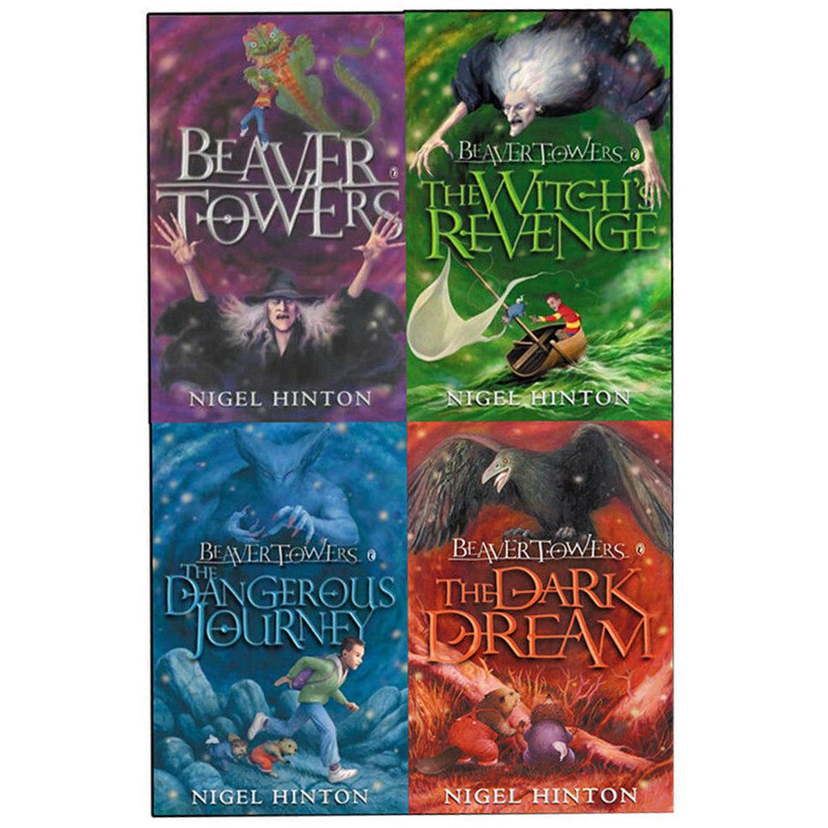 Beaver Towers Nigel Hinton Collection 4 Books Set (Beaver Towers, The Witch's Revenge, The Dangerous Journey, Dark Dream)
