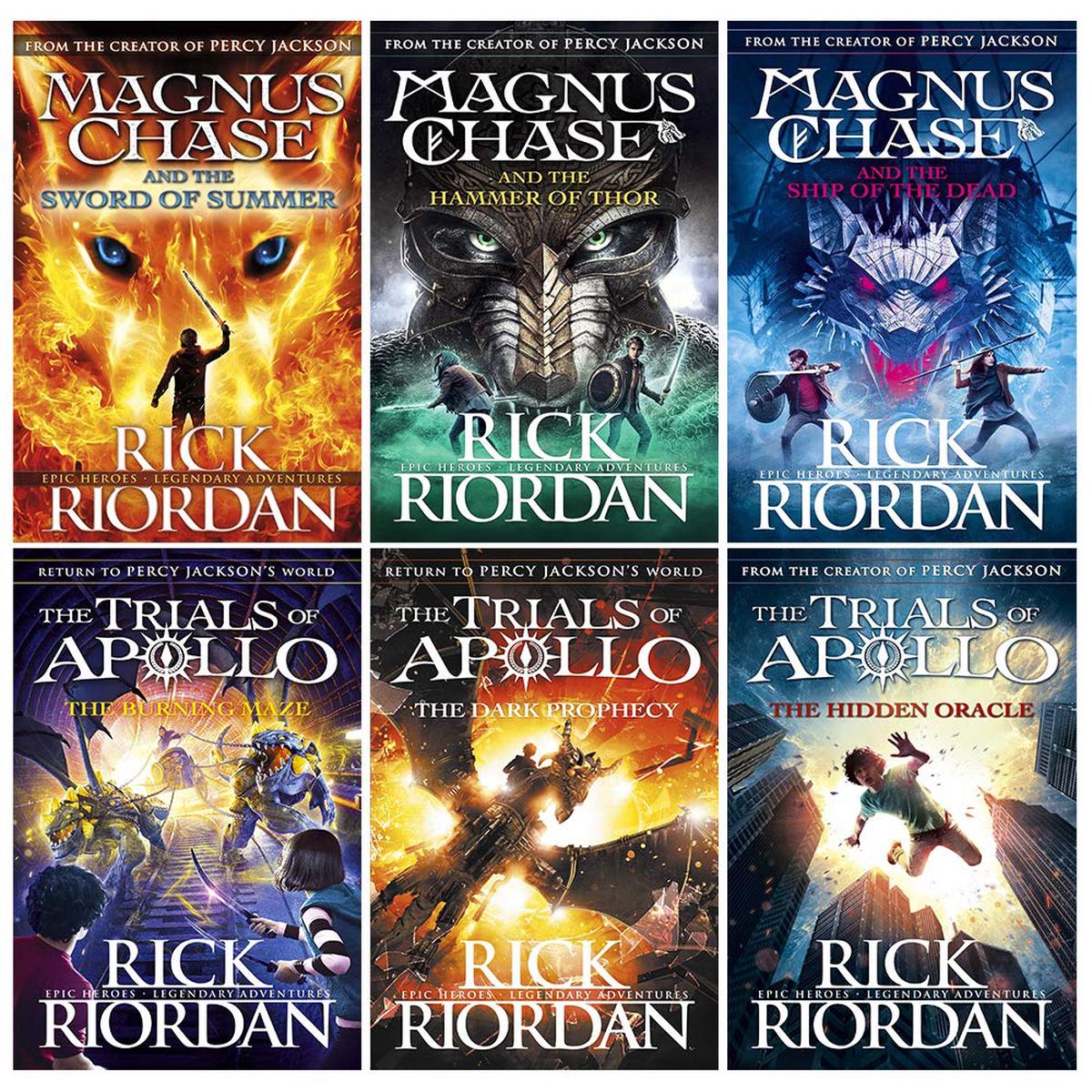 Dark Prophecy, The Hidden Oracle, The Sword of Summer 6 Books Collection Set by Rick Riordan - Fiction - Mixed Format