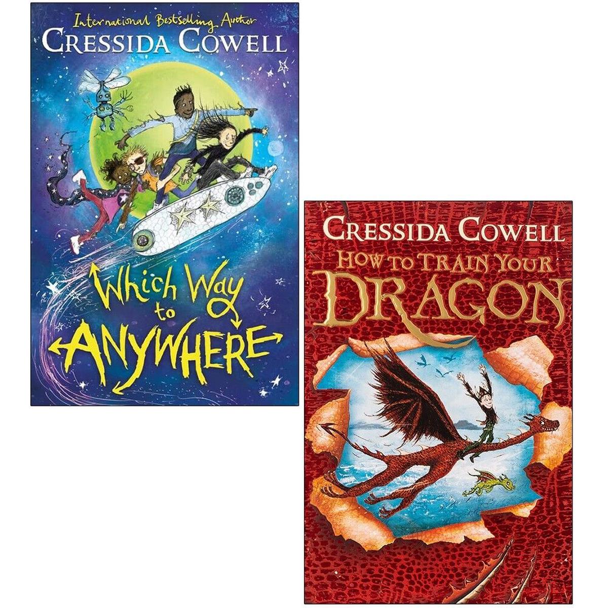 Cressida Cowell 2 Books Set Which Way to Anywhere | How To Train Your Dragon