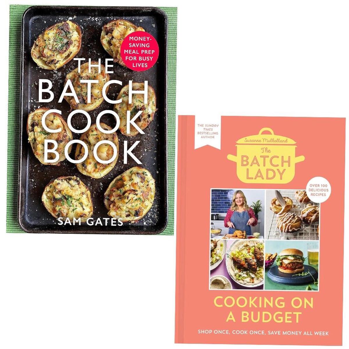 Batch Cook Book, Batch Lady Cooking on a Budget 2 Books Collection Set