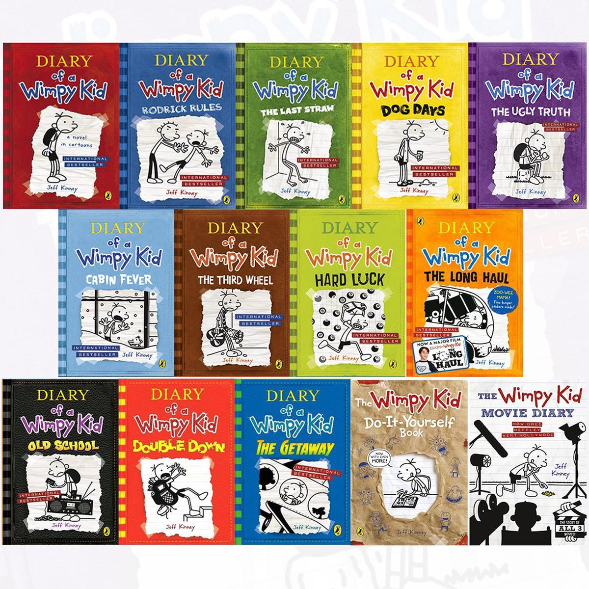 Diary Of A Wimpy Kid 14 Books Collection Set by Jeff Kinney - Fiction - Mixed Format