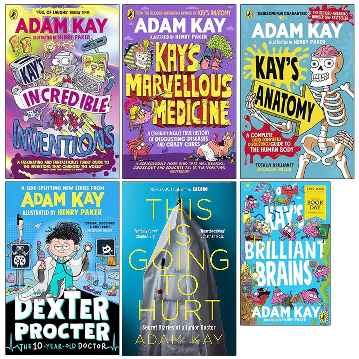 This Is Going to Hurt, Kay's Incredible Inventions & More 6 Books Collection Set - Non Fiction - Mixed Format