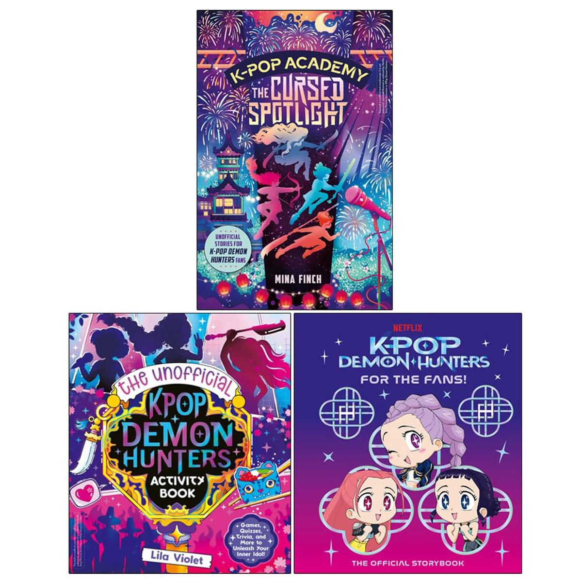 K-Pop Academy Cursed Spotlight, KPop Demon Hunters For the Fans! & More 3 Books Collection Set - Fiction - Mixed Format