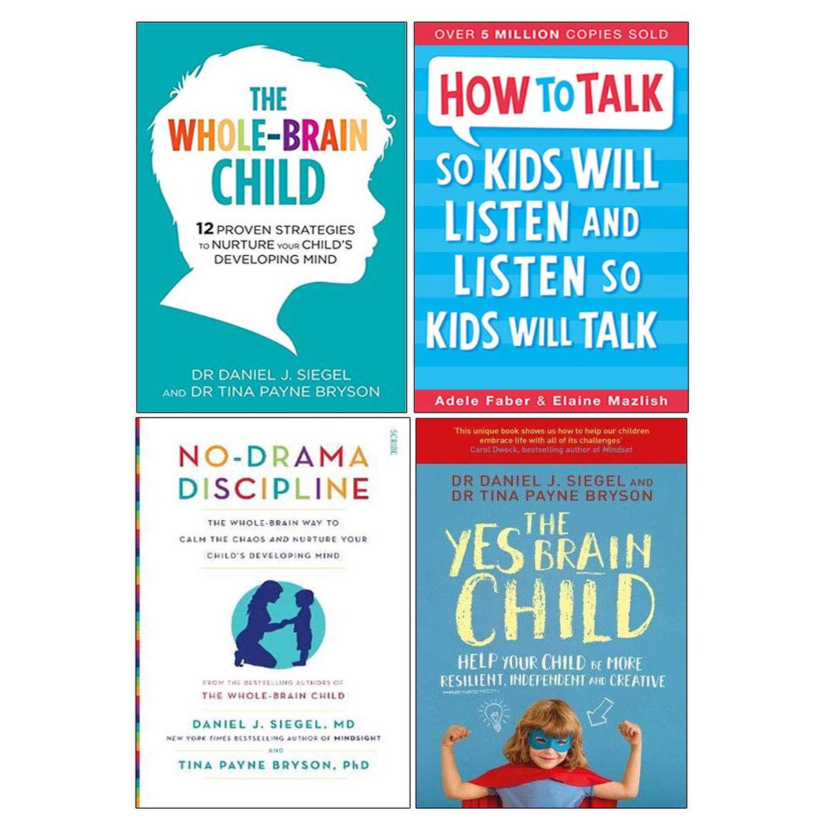 Whole Brain, How To Talk, No Drama, Yes Brain 4 Books Collection Set